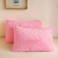 XeGe 2 Pack Soft Fluffy Pillow Cases, Shaggy Plush Pillow Shams