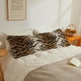 thumbnail image 1 of XeGe 20x54 Fluffy Body Pillow Cover, Tiger Print Plush Fuzzy Faux Fur Body Pillowcase with Zipper, Rectangular Shaggy Furry Long Pillow Cover for Pregnant Women Side Sleeper, Tiger Print Brown, 1 of 7