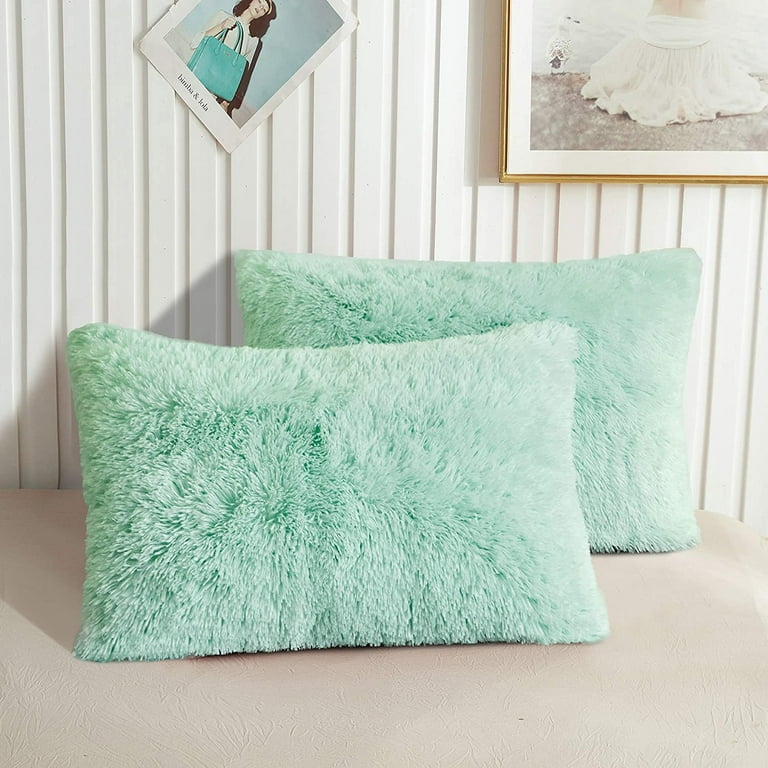 Fluffy Faux Fur Plush Throw Pillow Case Soft Chair Sofa Cushion Cover Home  Decor