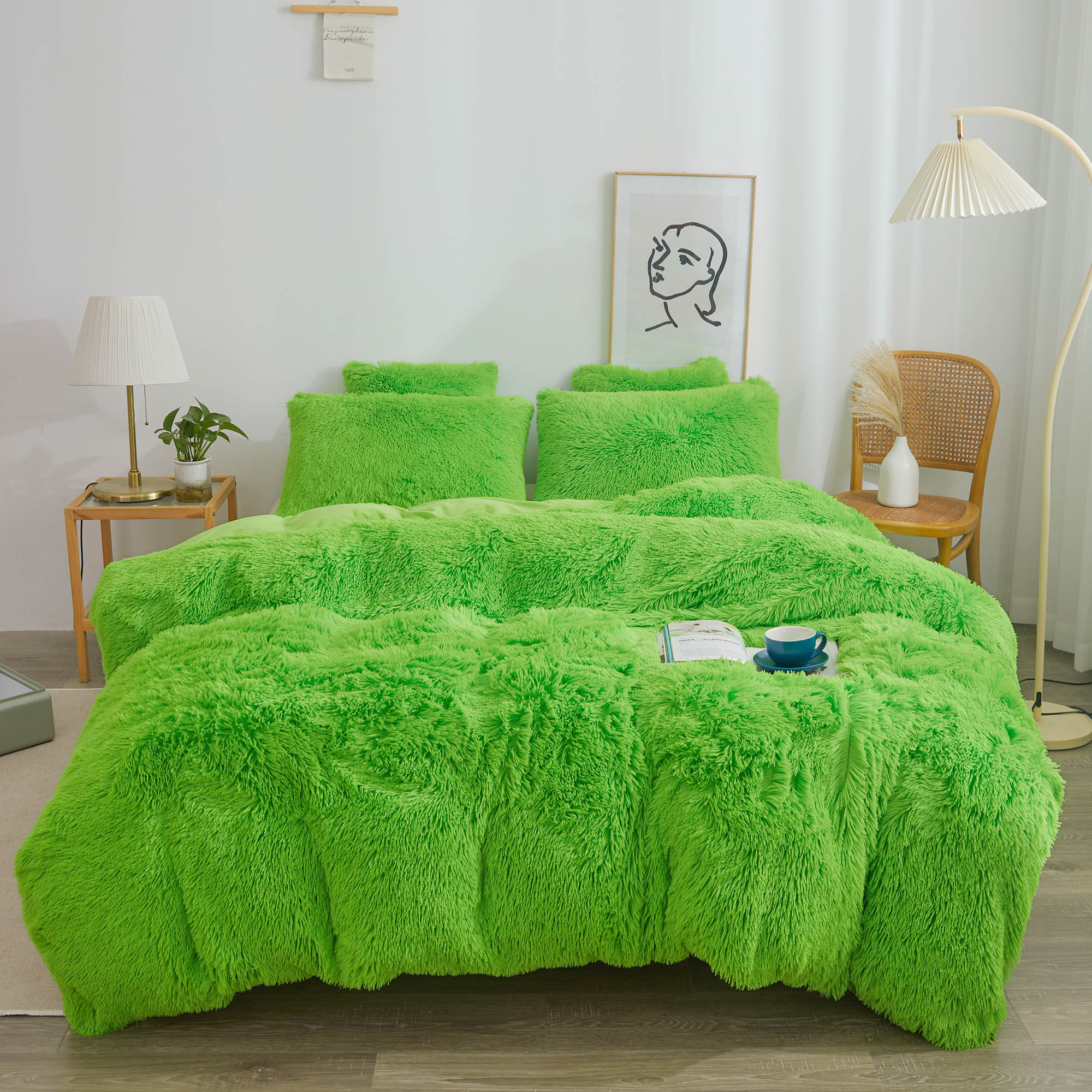 XeGe Plush Shaggy Duvet Cover Set, Luxury Ultra Soft Fluffy Faux Fur