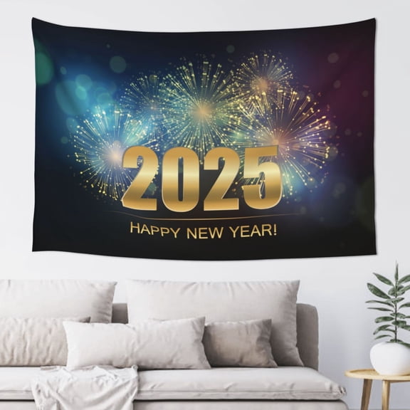 Xecao 2025 New Year 5 Print Tapestry, Wall Hanging Room Funny Decor, Backdrop Room Decor for Bedroom Living Room dormitory