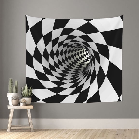 Xecao 3D Vortex Illusion patten Tapestry 60x51 Inches Wall Hanging Poster Tapestry for Living Room Bedroom Home Decor