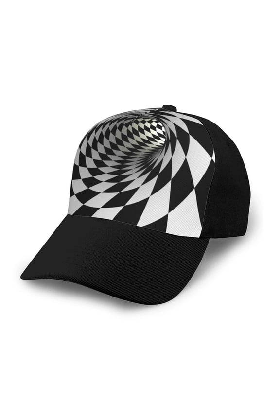 3D Vortex Illusion print unisex vintage washed baseball cap, a soft and adjustable hat perfect for any casual style.