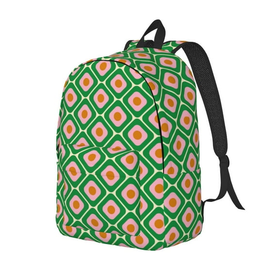 Xecao 60s and 70s Style Canvas College Laptop Backpack, a durable rucksack designed for both men and women, ideal for travel, school, and daily use-Medium