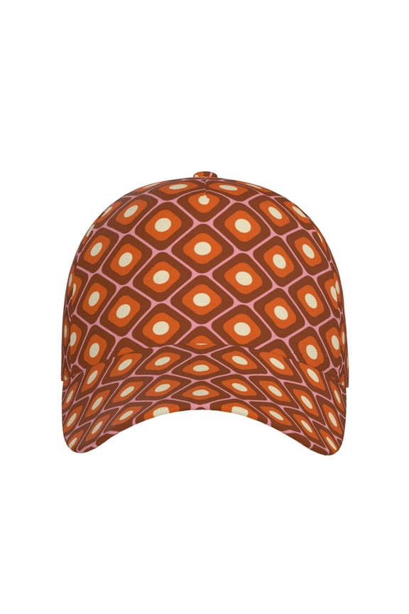 60s and 70s Aesthetic for Baseball Cap: Unisex, crafted from classic polyester twill fabric, featuring a soft unconstructed design