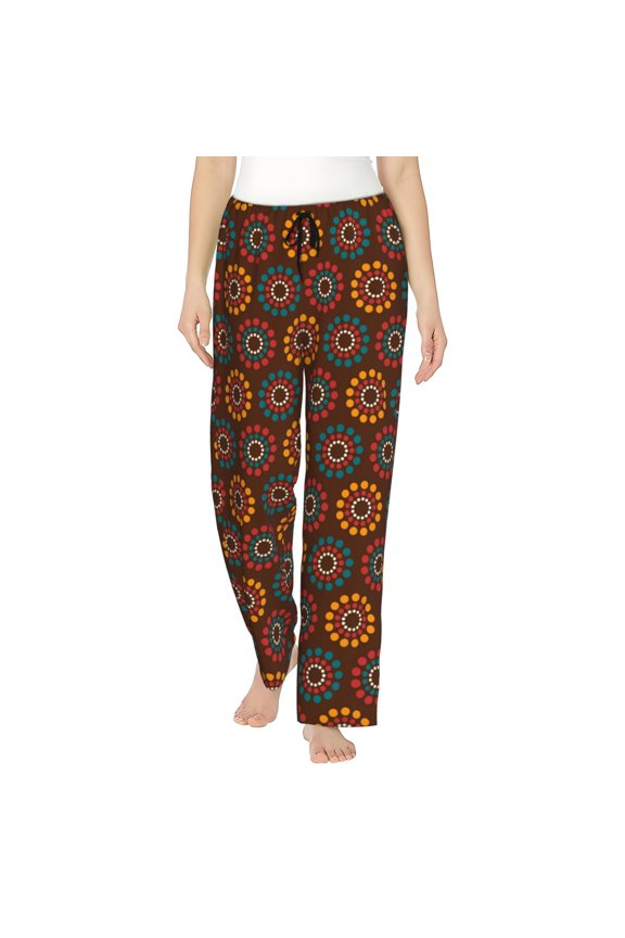 60s and 70s Aesthetic1 Women's Straight Lounge Pajama Pants: The Epitome of Relaxed Sleepwear