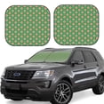 thumbnail image 1 of Xecao 60s and 70s Style for Foldable Car Sun Shades (2-Pack) offer sun protection with an easy-fold design for convenient windshield shading., 1 of 7