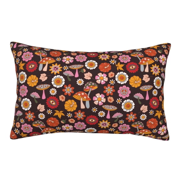Xecao 70s Groovy Hippie Retro for Decorative Throw Pillow Case for Couch,Sofa or Bed Set,Pillow Cover for Sofa Home Decor Ideal Gift-16"x24"