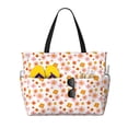 thumbnail image 1 of Xecao 70s Retro Flowers for versatile beach bag for women includes zipper pockets and waterproof material, ideal for vacations and adventures., 1 of 7
