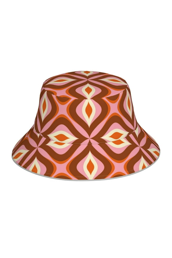 70s Retro Style Print Men and Women Night Reflective Hat Runner Cap Visor Bucket Hat Boonie Cap