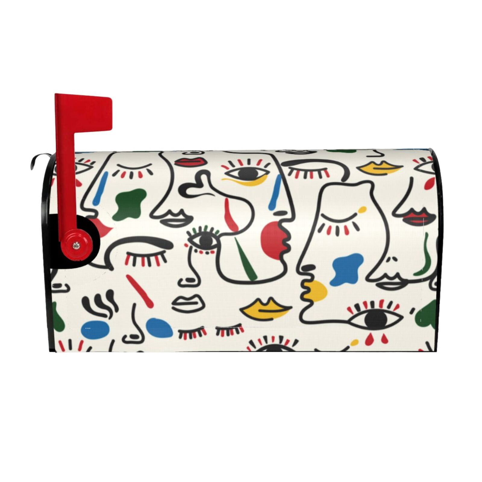 Xecao Aabstract Eyes for Mailbox Cover with Magnetic Strips, Waterproof and Sunscreen, Adds a Decorative Touch to Your Garden Yard.
