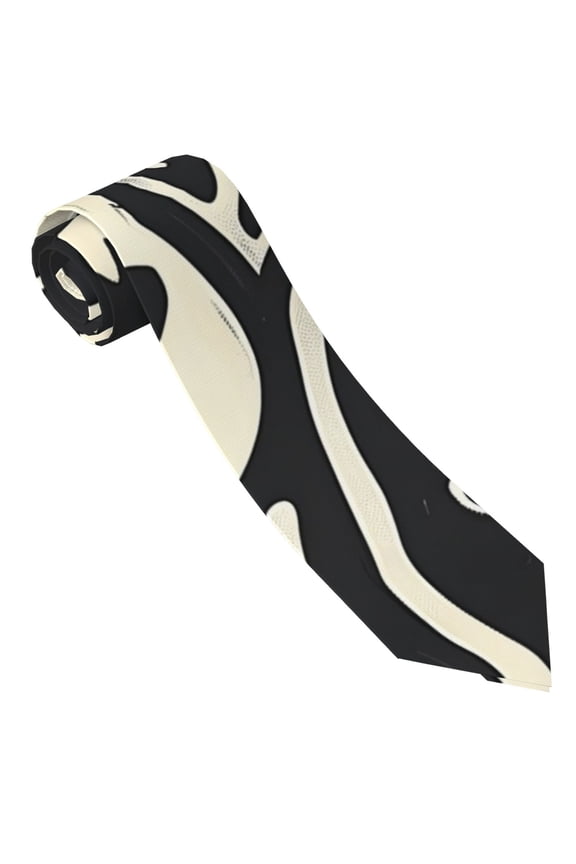 Abstract Cat Faces Pattern Print Tie For Men Necktie Woven Jacquard Neck Ties,Classic Men's Tie