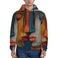 thumbnail image 1 of Xecao Abstract Colorful Duality Pattern Men's Adult Pullover Hoodie,Hooded Sweatshirt-Small, 1 of 7