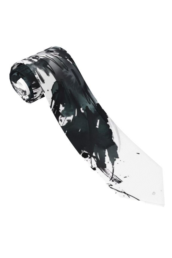 Abstract Eagle Ink Print Tie For Men Necktie Woven Jacquard Neck Ties,Classic Men's Tie