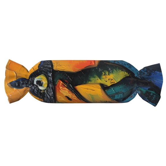 Xecao Abstract Funny Duck Print+Candy-Inspired Plush Pillow for Men Women Suitable for Beds, Sofas, Game Rooms Drawstring Closure