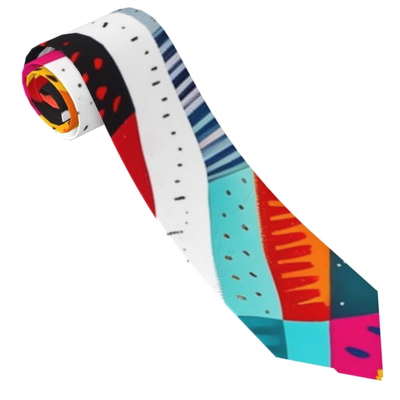 Xecao Abstract Jazz Instrumental Print Tie For Men Necktie Woven Jacquard Neck Ties,Classic Men's Tie