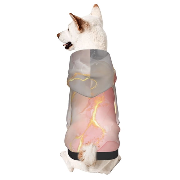Xecao Abstract Marble Texture Pattern Sweatshirts Winter Pet Dog Hoodie Puppy Coat Dog Sweaters Dog Clothes with Hat Dog Clothes Costume Outfit,Small Pets Wear-XX-Large