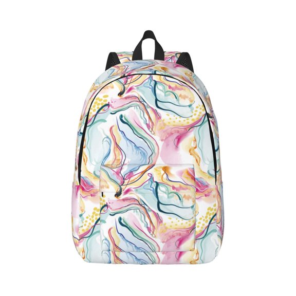 Xecao Abstract Marble Texture for Canvas College Laptop Backpack, Durable Rucksack Travel Notebook Bag School Backpack Book Bag for Men Women