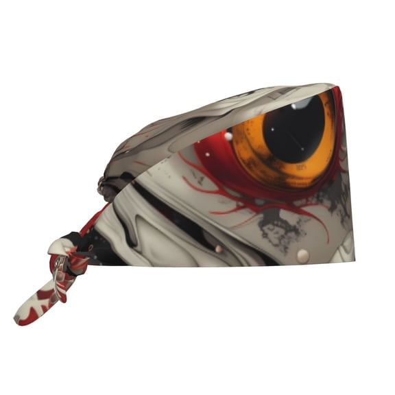 Xecao Abstract Red Koi Fish Art Print Men Women Adjustable Working Cap with Button Unisex Hats Sweatband