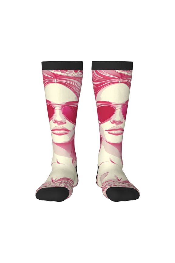 Ace Of Diamonds Lady Print Compression Socks for Both Men And Women for Running, Travel, Flight, Nurse