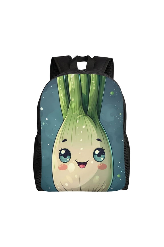 Adorable Kawaii Fennel Character Print School Backpack with Laptop Compartment Small Travel Laptop Backpack for Women Men Waterproof College Backpack Simple School Bag
