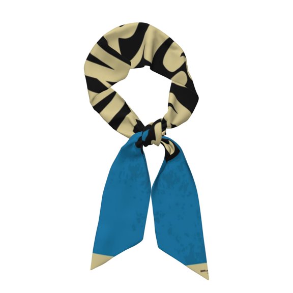 Xecao Adventure Awaits Pattern Large Satin Head Scarf - Satin Hair Scarves Silk Bandana Scarf Headscarf Silk Feeling Scarf for Women