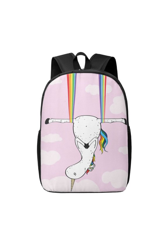 Aerial Yoga for Unicorn print Travel Backpack, Large Computer Backpack for Men Women, College School Rucksack Book Bag
