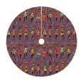 thumbnail image 1 of Xecao African Women Pattern Christmas Tree Skirt Round Xmas Tree Mat Base Cover for Holiday Home Decorations-30", 1 of 6