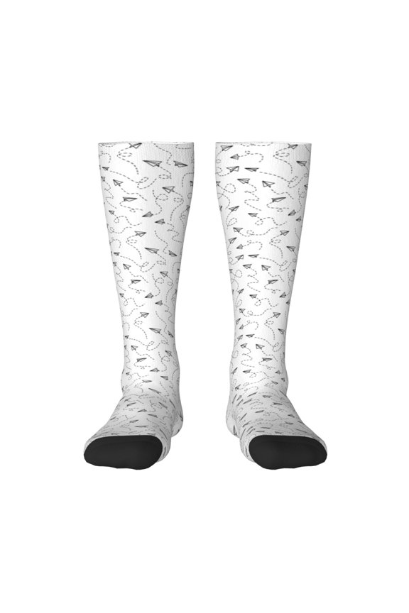Airplane Print Compression Socks for Both Men And Women for Running, Travel, Flight, Nurse