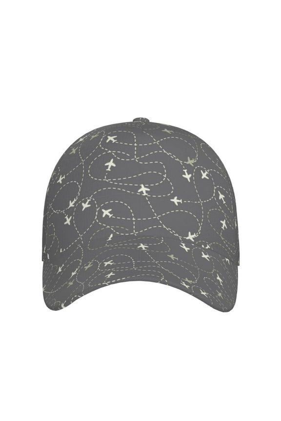 Airplane Routes Around The World for Baseball Cap: Unisex, crafted from classic polyester twill fabric, featuring a soft unconstructed design