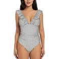 thumbnail image 1 of Xecao Airplane print Ruffle One-Piece Swimsuit for Women,for the Beach or Pool, 1 of 8
