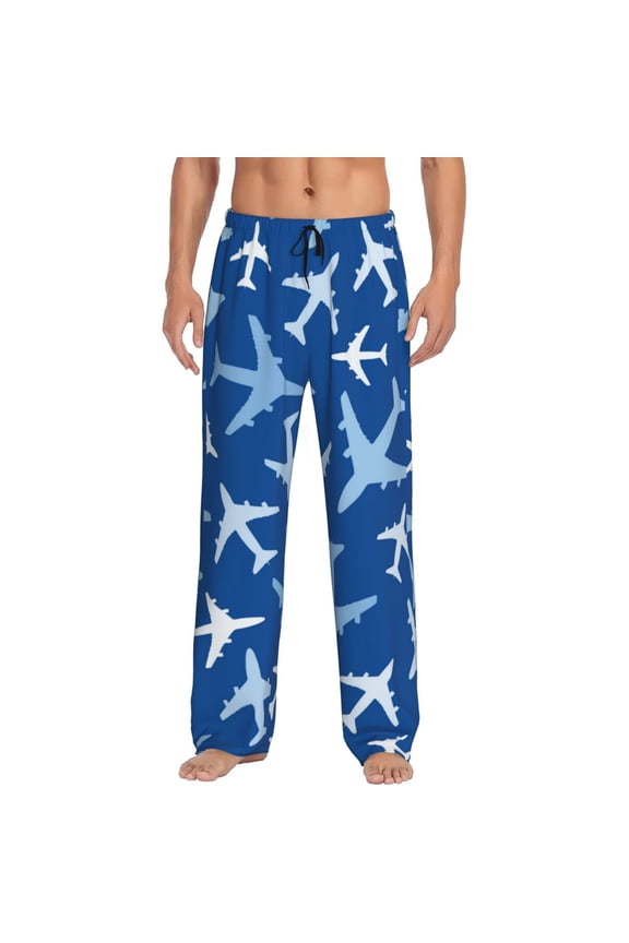 Airplanes in the Sky Men's Straight Lounge Pajama Pants: The Ultimate in Comfortable Sleepwear