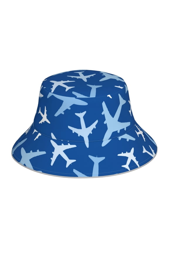 Airplanes in the Sky Print Men and Women Night Reflective Hat Runner Cap Visor Bucket Hat Boonie Cap