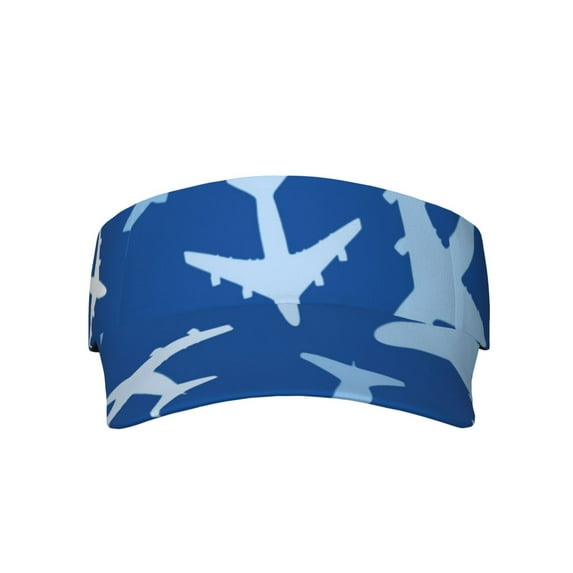 Xecao Airplanes in the Sky for Adult Sun Cap offers versatile sun protection with adjustable Velcro for a secure fit.