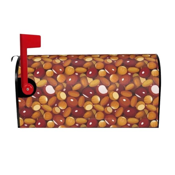 Xecao Almond Nuts for Mailbox Cover with Magnetic Strips, Waterproof and Sunscreen, Adds a Decorative Touch to Your Garden Yard.