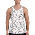 thumbnail image 1 of Xecao Alpacas and Hearts Men's Tank Top Workout Quick Dry Sleeveless Gym Jogging Muscle Shirts Summer Swim Beach Tops, 1 of 9