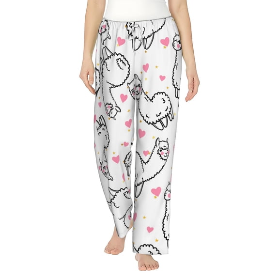 Xecao Alpacas and Hearts Women's Straight Lounge Pajama Pants: The Epitome of Relaxed Sleepwear