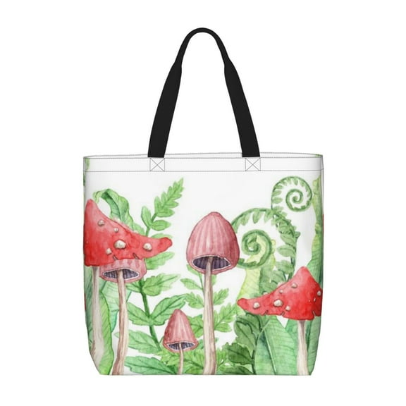 Xecao Amanita Fly Agaric for Tote Bag: spacious with inner pockets, ideal for work, shopping, or travel.