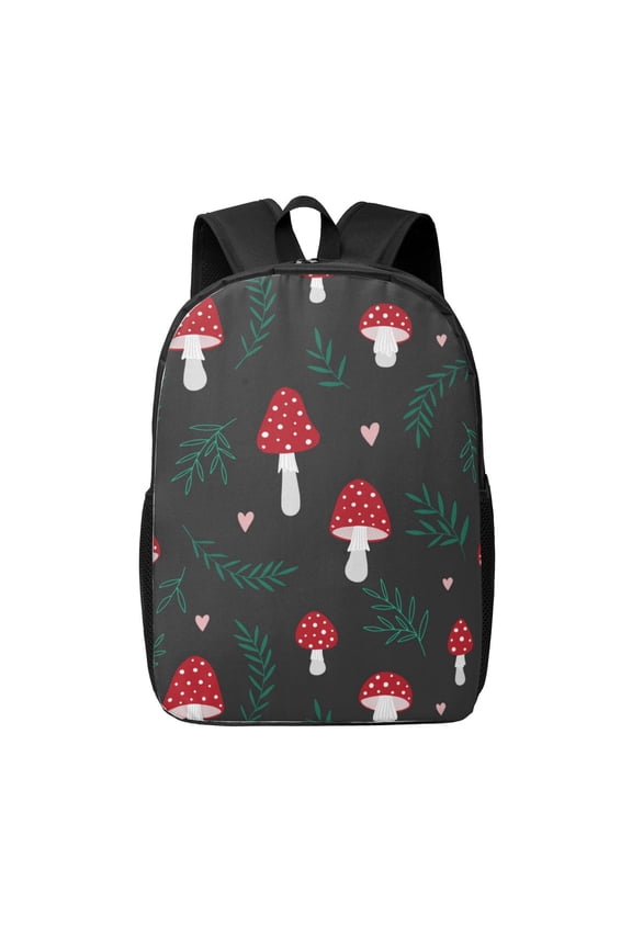 Amanita Mushroom print Travel Backpack, Large Computer Backpack for Men Women, College School Rucksack Book Bag