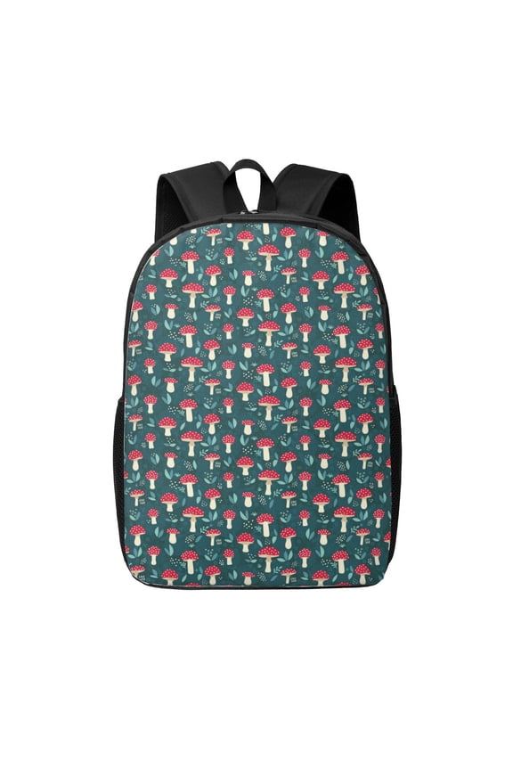 Amanita Mushroom print Travel Backpack, Large Computer Backpack for Men Women, College School Rucksack Book Bag