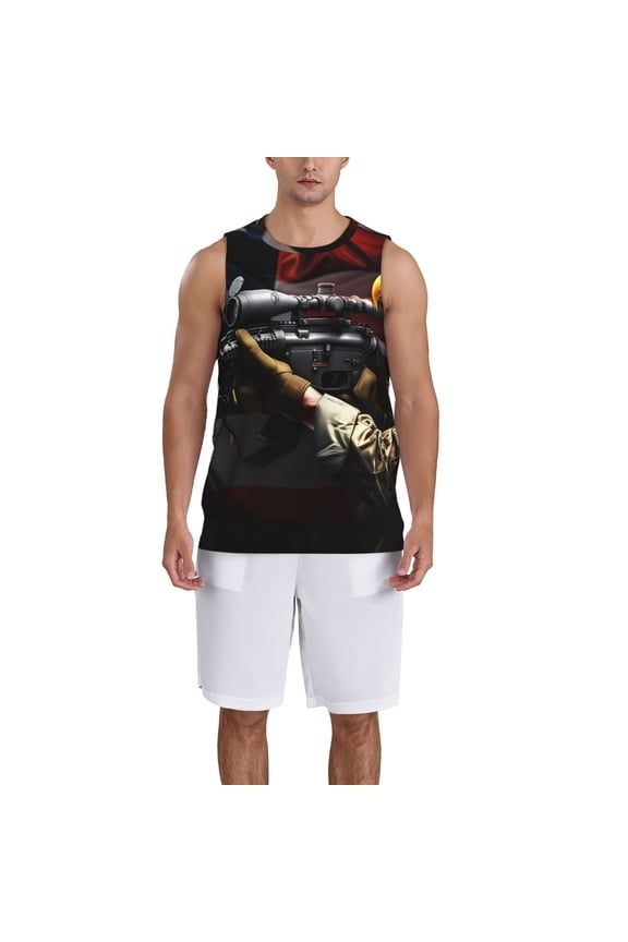 American Bald Eagle Warrior print basketball shirt for both men and women, a unisex basketball jersey perfect for theme parties-Medium