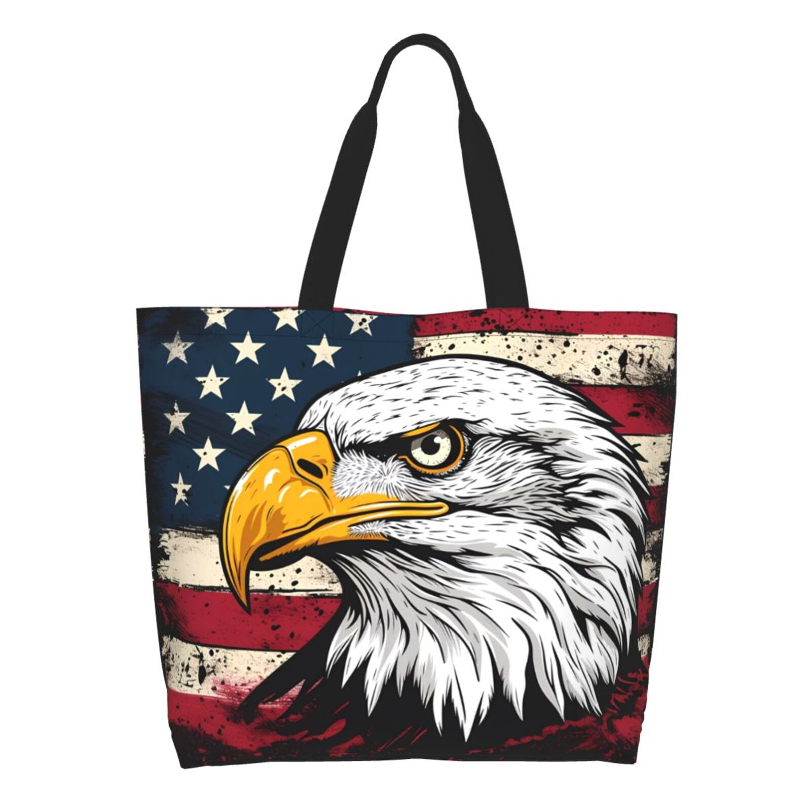 Xecao American Bald Eagle for Tote Bag for Women Tote Shoulder Bag with a littlw pocket and Handbag for Travel Work Walmart