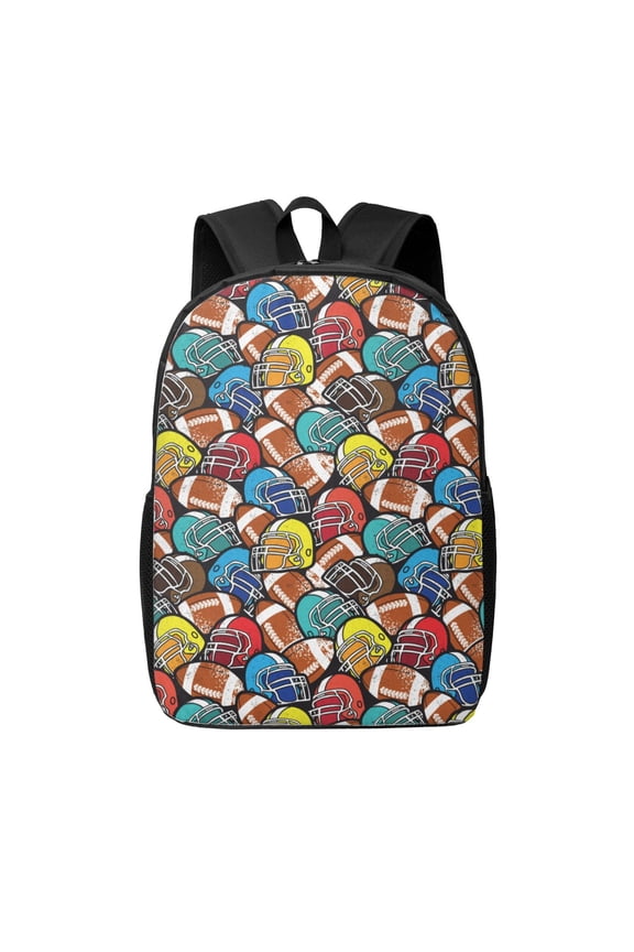 American Football print Travel Backpack, Large Computer Backpack for Men Women, College School Rucksack Book Bag