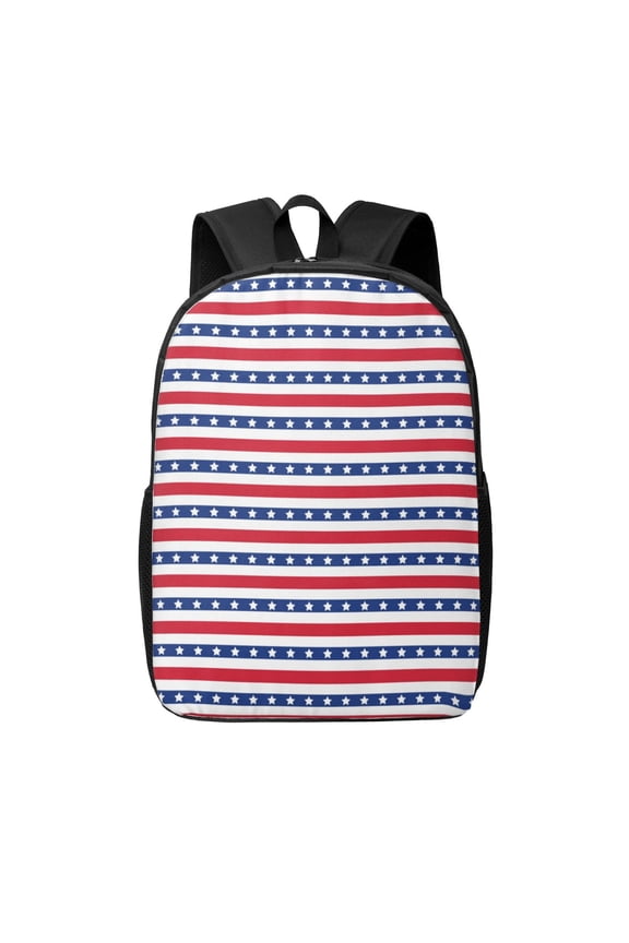 American Patriotic Stars And Stripes print Travel Backpack, Large Computer Backpack for Men Women, College School Rucksack Book Bag