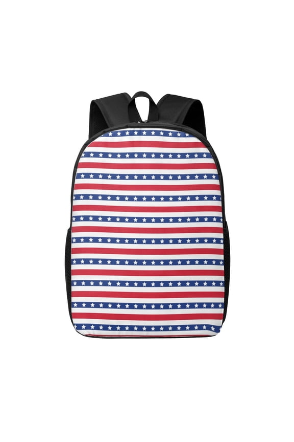 American Patriotic Stars And Stripes print Travel Backpack, Large Computer Backpack for Men Women, College School Rucksack Book Bag