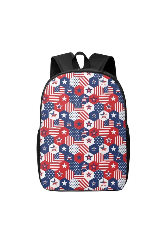 American Stars2 print Travel Backpack, Large Computer Backpack for Men Women, College School Rucksack Book Bag
