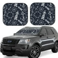 thumbnail image 1 of Xecao Anchor and Lighthouse for Foldable Car Sun Shades (2-Pack) offer sun protection with an easy-fold design for convenient windshield shading., 1 of 7