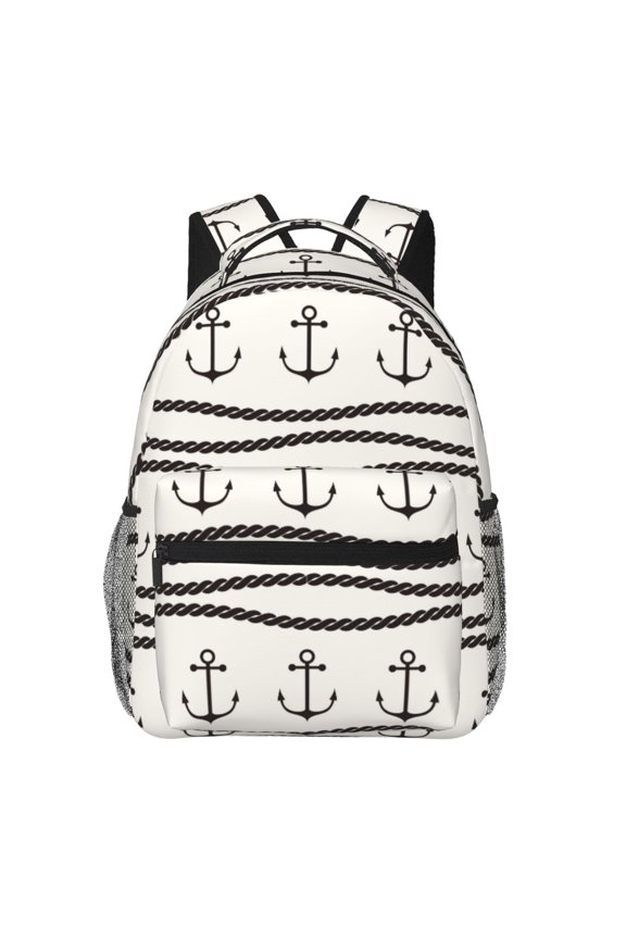 Anchors and Ropes Backpack, a stylish and functional choice for both men and women, is the perfect basic bookbag for college, work, or travel