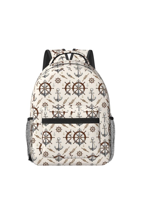 Anchors with Rope Travel Backpack: A spacious, stylish computer backpack ideal for men and women, perfect for college, school, or daily travels