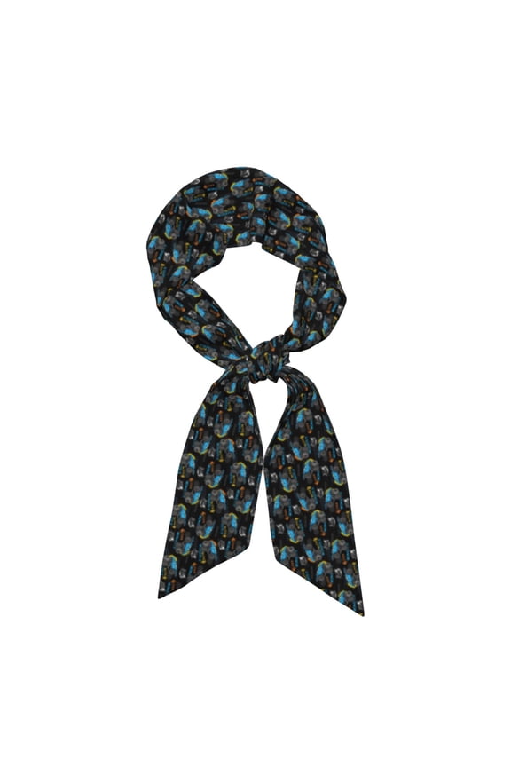 Animal Koi Fish Pattern Large Satin Head Scarf - Satin Hair Scarves Silk Bandana Scarf Headscarf Silk Feeling Scarf for Women